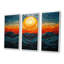 Sunrise - ensemble de décorations murales Op Art-107213646-107213654