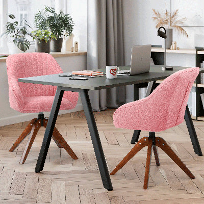 Starsha 360° Swivel Modern Accent Chair Upholstered Cotton-Linen Single Sofa Armchair for Living Room Comfort and Style