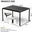 10x13ft Pergola With Aluminum , , Black Frame
