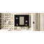 Armoire de salle de bain murale avec miroir, 35 po x 27,5 po, solution de rangement polyvalente, finition moderne noire, peint-1827180244