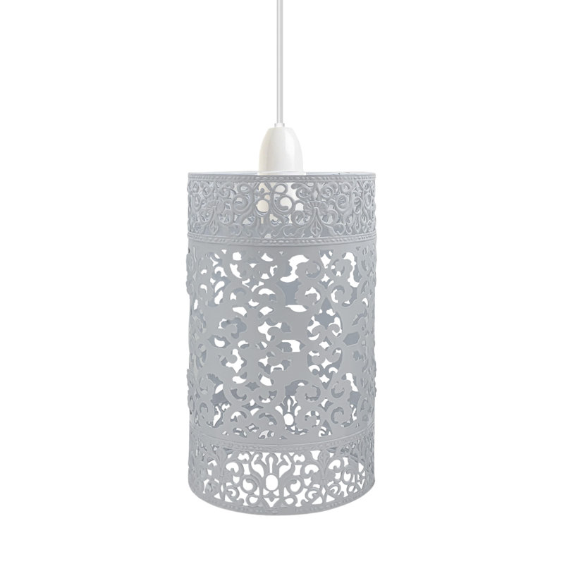 60.96cm H Metal Drum Ceiling Fan Bowl Shade ( Uno ), White