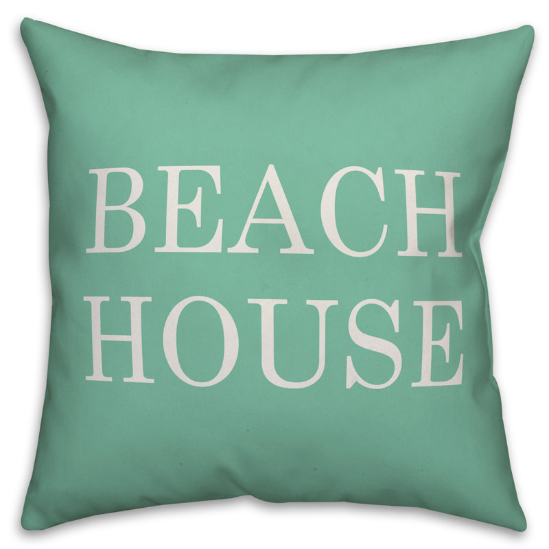  Coussin intérieur / extérieur Beach House, H 20 po x l 20 po, Vert menthe
