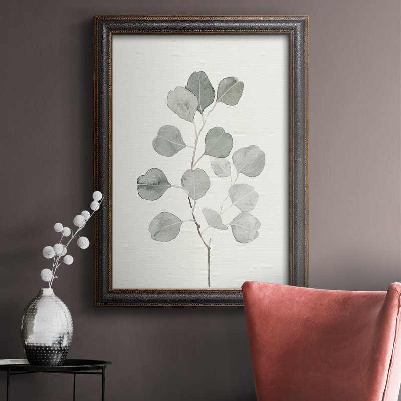Toile encadrée délicate sauge botanique de qualité supérieure - prête à être accrochée, H 20 po x l 16 po x P 2,5 po