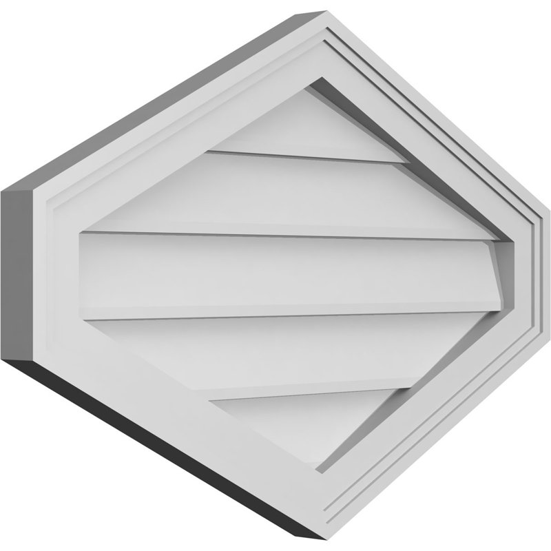 Ventilé vertical à pignon vertical en uréthane 6/12, H 1,5 po x l 26 po x L 18 po