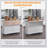 Rolling Kitchen Island with Drop Leaf, White