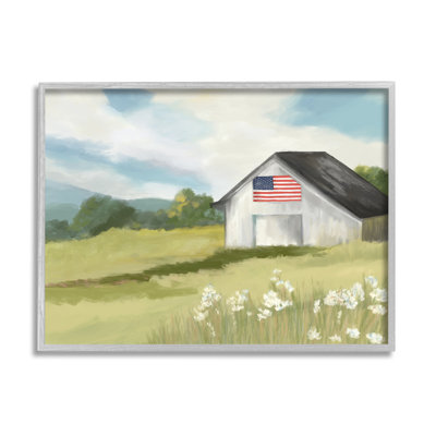 " American Flag On Barn " by Amy Hall