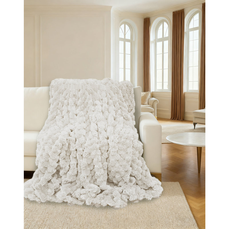 Throw Blanket, Cream, 200cm x 150cm
