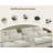 6-Seat Module Sectional Chenille Fabric Sofa With Console&Ottoman-880399176