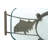 Aleiha Tempered Glass Kitchen Clear Serving Bowl with Brown Metal Scroll Base-365189467