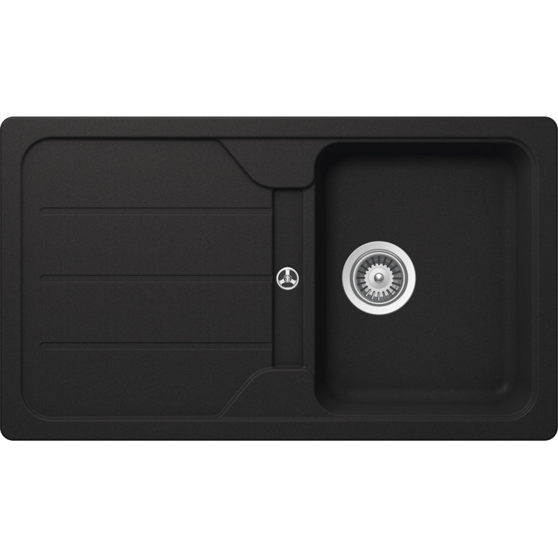 Schock Single Bowl Inset Kitchen Sink, Onyx
