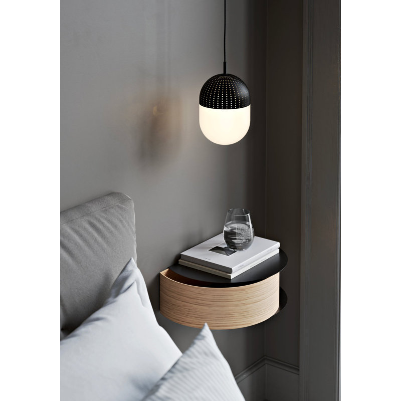 Dot Pendant (Medium), Black/White, Black, 125.3" H x 4.7" W x 4.7" D