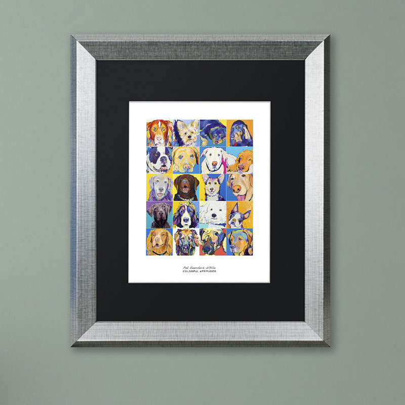 « couleur attitudes affiche », reproduction d’art encadrée, H 20 po x l 16 po x P 0,5 po, Noir, Cadre argenté