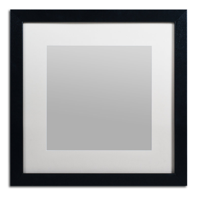 Traditional, 18" H x 18" W x 0.75" D, Black Framed, White
