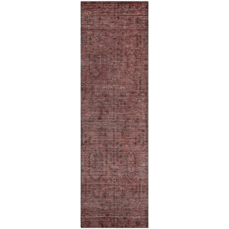 Premium Machine Washable Prisco Paprika Rug, Runner 2'3" x 7'6"