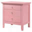 Charmante table de chevet rose avec rangement