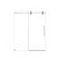 Porte de douche coulissante simple sans cadre de 44 à 48 po x H 76 po - Verre trempé transparent de 5/16 po (8 mm), conception à dérivation avec finition chromée-129453902