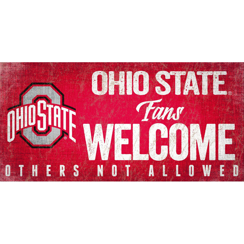 NCAA Fans Welcome Sign, décoration murale, Université Ohio State