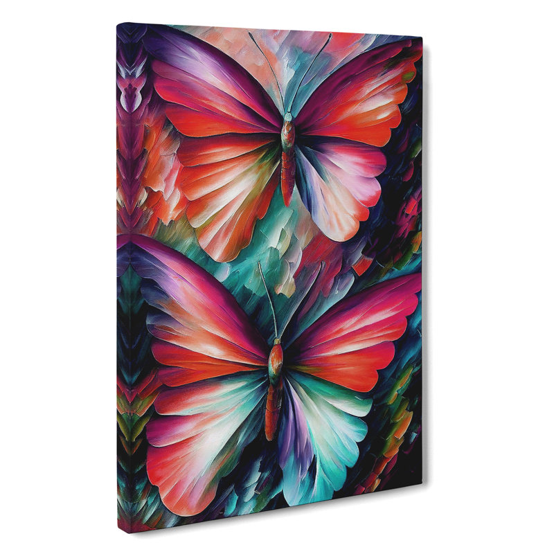 Pair Of Butterflies No.2 - Wrapped Canvas, 60cm H x 40cm W x 3cm D