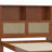 Wooden Bed With Two Storage Lockers, Drawer, And Storage Shelf On Headboard, Multifunctional Platform Bed With Natural Rattan-1915178840