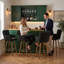Swivel Upholstered Counter Stool with Solid Wood Frame-895773880