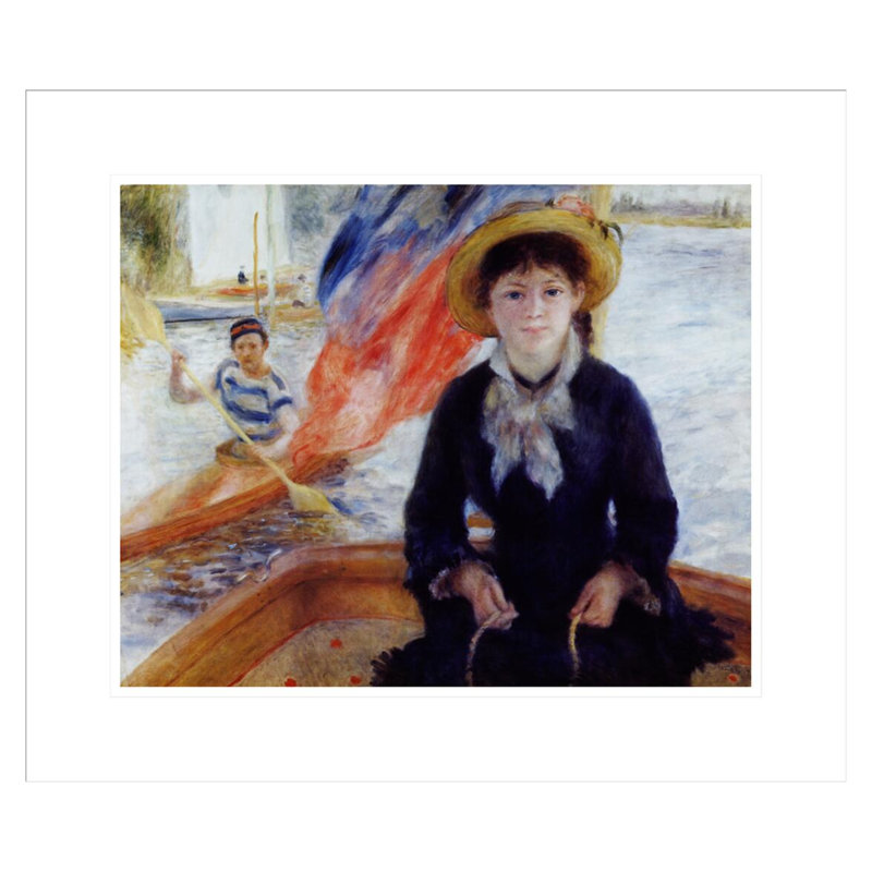 «In a Dinghy» par Pierre-Auguste Renoir, impression giclée encadrée, H 17,75 po x l 20,83 po