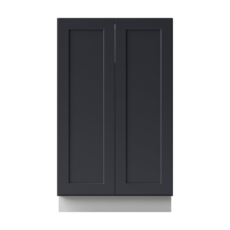 Armoire de cuisine en bois massif prête à assembler, 30", 51", Noir Shaker
