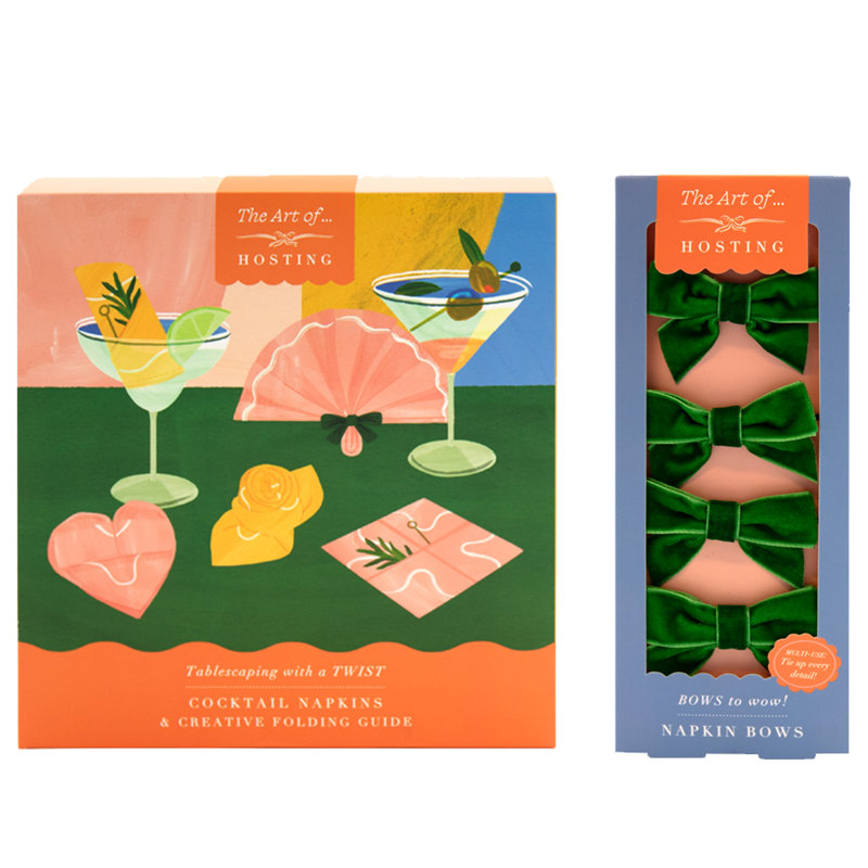 Portico Designs Art of Hosting Napkin & Napkin Ties Set