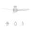 Ventilateur de plafond intelligent 48 po avec télécommande et ensemble d'éclairage inclus.-991761513