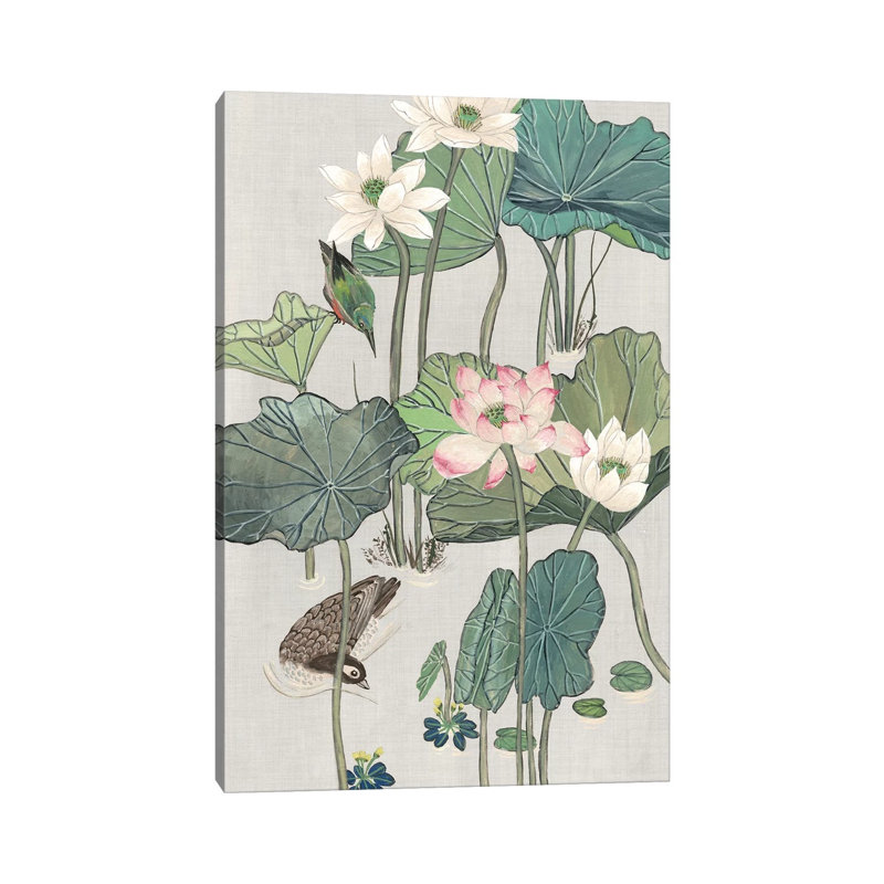 Lotus Pond II by Melissa Wang - Wrapped Canvas Painting, 66.04 cm H x 45.72 cm W