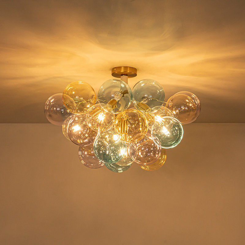 Plafonnier semi-encastré 6 lumières Spoutnik