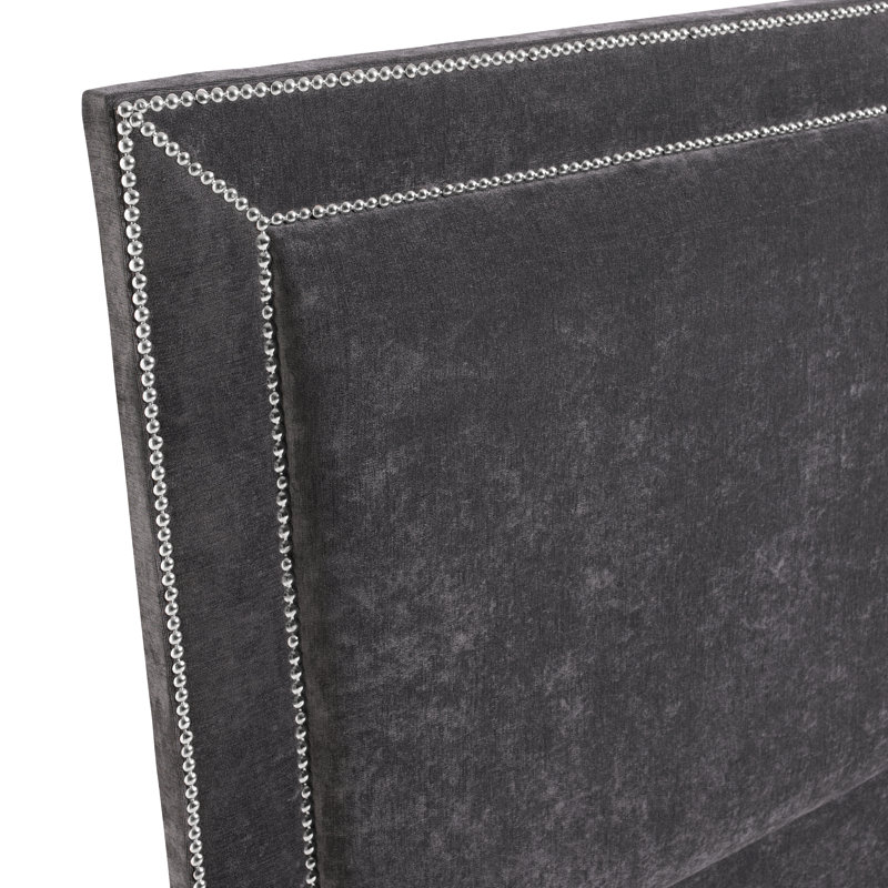 Daveney Upholstered Headboard, Charcoal, Single (3')