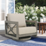 Marindo Patio Aluminum Swivel Club Chair Lounge Chair With Sunbrella Cushions