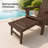 Brown Outdoor HDPE Folding Adirondack Chair with Retractable Ottoman and Cup Holder (Set of 2)-2030283533