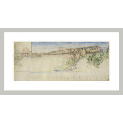 «Herbert Racine WI» par Frank Lloyd Wright - reproduction encadrée giclée