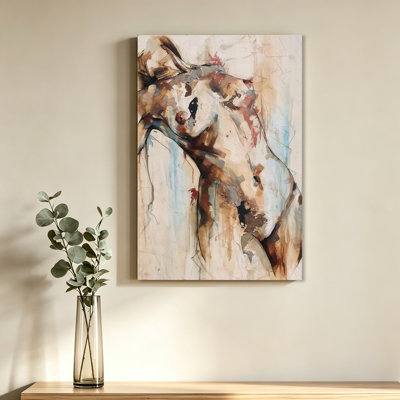 Abstract horse painting poster