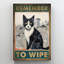 «Tuxedo Cat N'oubliez pas d'essuyer» 2 - 1 pièce, impression sur toile tendue-1051444556