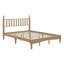 Grand lit plateforme en bois rétro avec tête de lit en forme de gourde - style occidental rétro, support en lattes de bois et construction silencieuse-1196814141