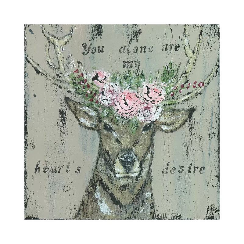 As The Deer II by Ashley Bradley - Print on Canvas, Wrapped Canvas, 45.72 cm H x 45.72 cm W x 1.91 cm D