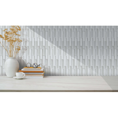 Off-White Faux Brick 3D Wall Panel, Peel And Stick Wall Sticker, Self-Adhesive Foam Wallpaper For Interior Design Wall Panelling Decor, 2.3Ft X 2.3Ft, 5.29 Sq Ft Each