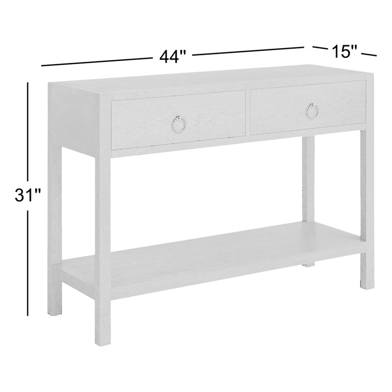 Lark 44" Wood Console Table, White