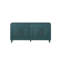 Console moderne avec portes à fleurs et poignée en métal - Buffet de rangement bleu marine pour espaces de vie