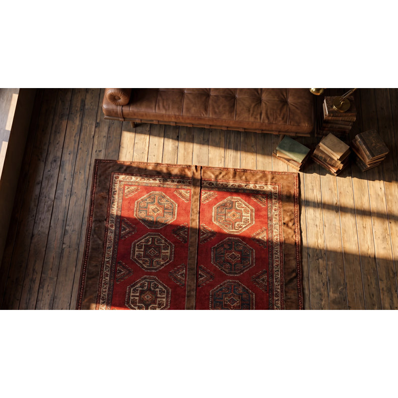 Hand Knotted Wool Floral Area Rug in Pink