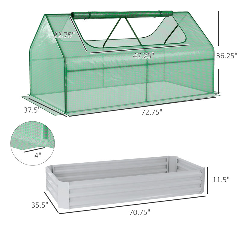Serre 72,75 po x 37,5 po