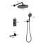 Ensemble de douche de luxe à 3 fonctions avec douche de tête à 10 jets et douchette de baignoire Luxury-119136784