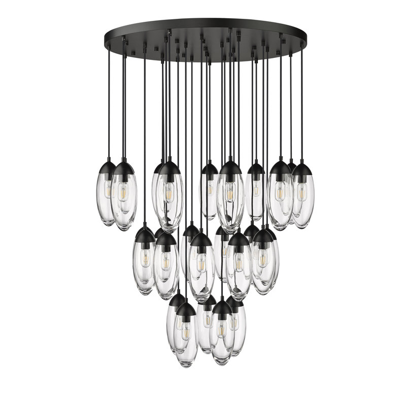 Doerun 27 - Light Dimmable Geometric Chandelier, Matte Black