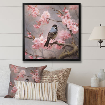 «Bluebird On Blossom Cherry I» sur toile