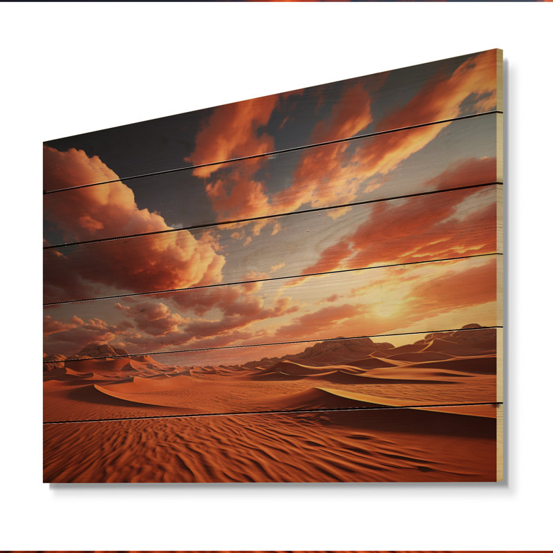 African Sahara Dreams III sur impression sur bois, H 10 po x l 20 po x P 0,78 po