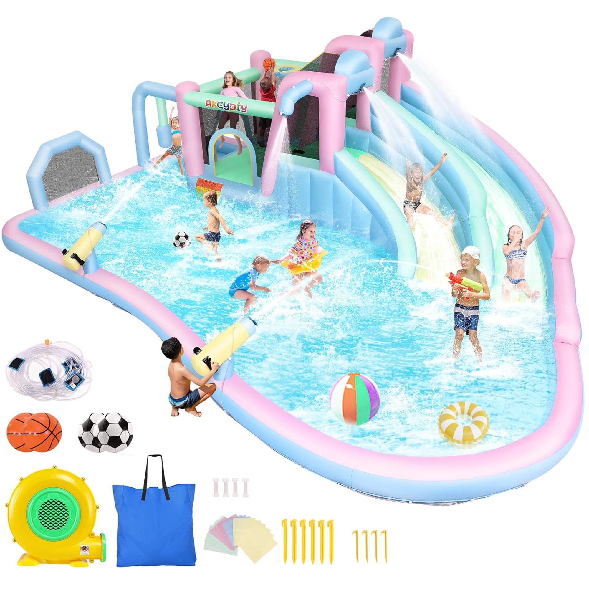 Ancheer Adam X Large Inflatable Water Slide Bounce