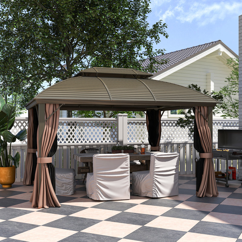30.5 Ft. W x 25 Ft. D Aluminium Hardtop Gazebo