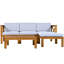 Ensemble de conversation modulaire avec canapé et coussins 5 pièces